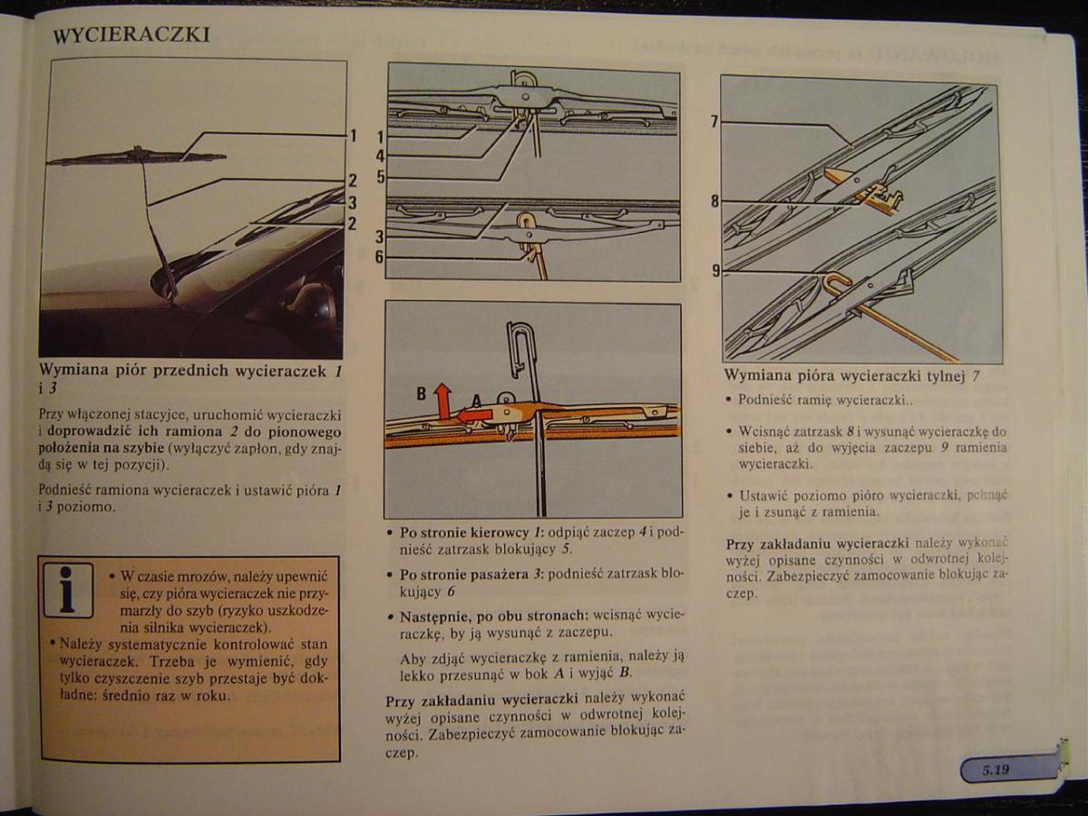 Renault Safrane I instrukcja obslugi / page 110