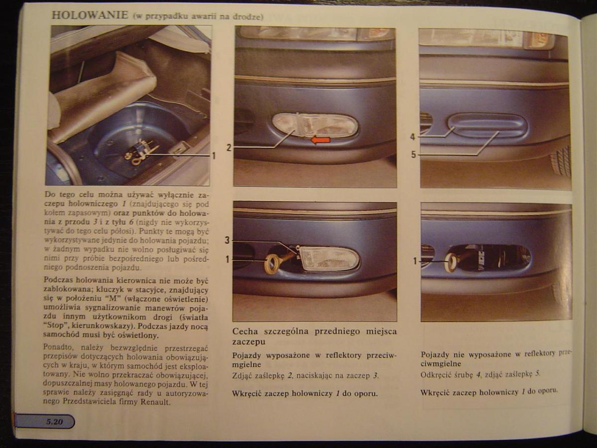 Renault Safrane I instrukcja obslugi / page 111