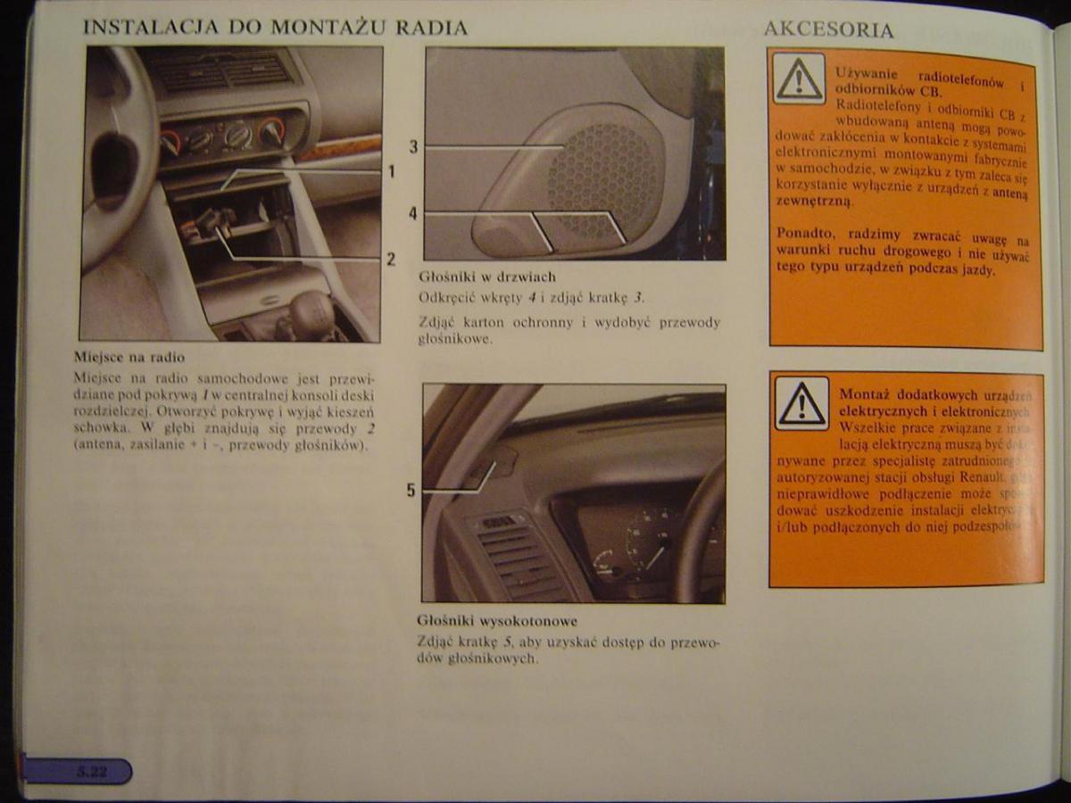 Renault Safrane I instrukcja obslugi / page 113