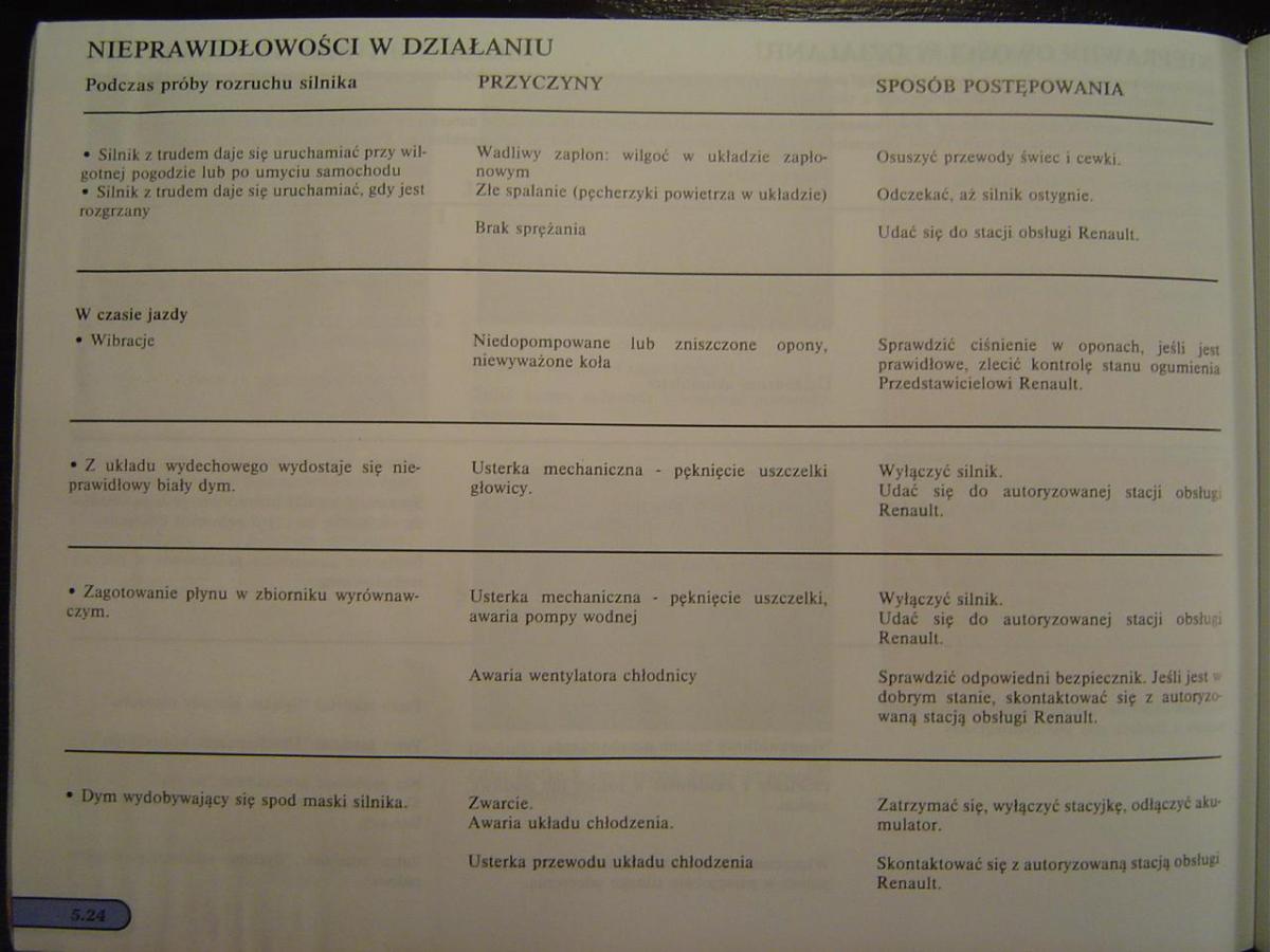 Renault Safrane I instrukcja obslugi / page 115