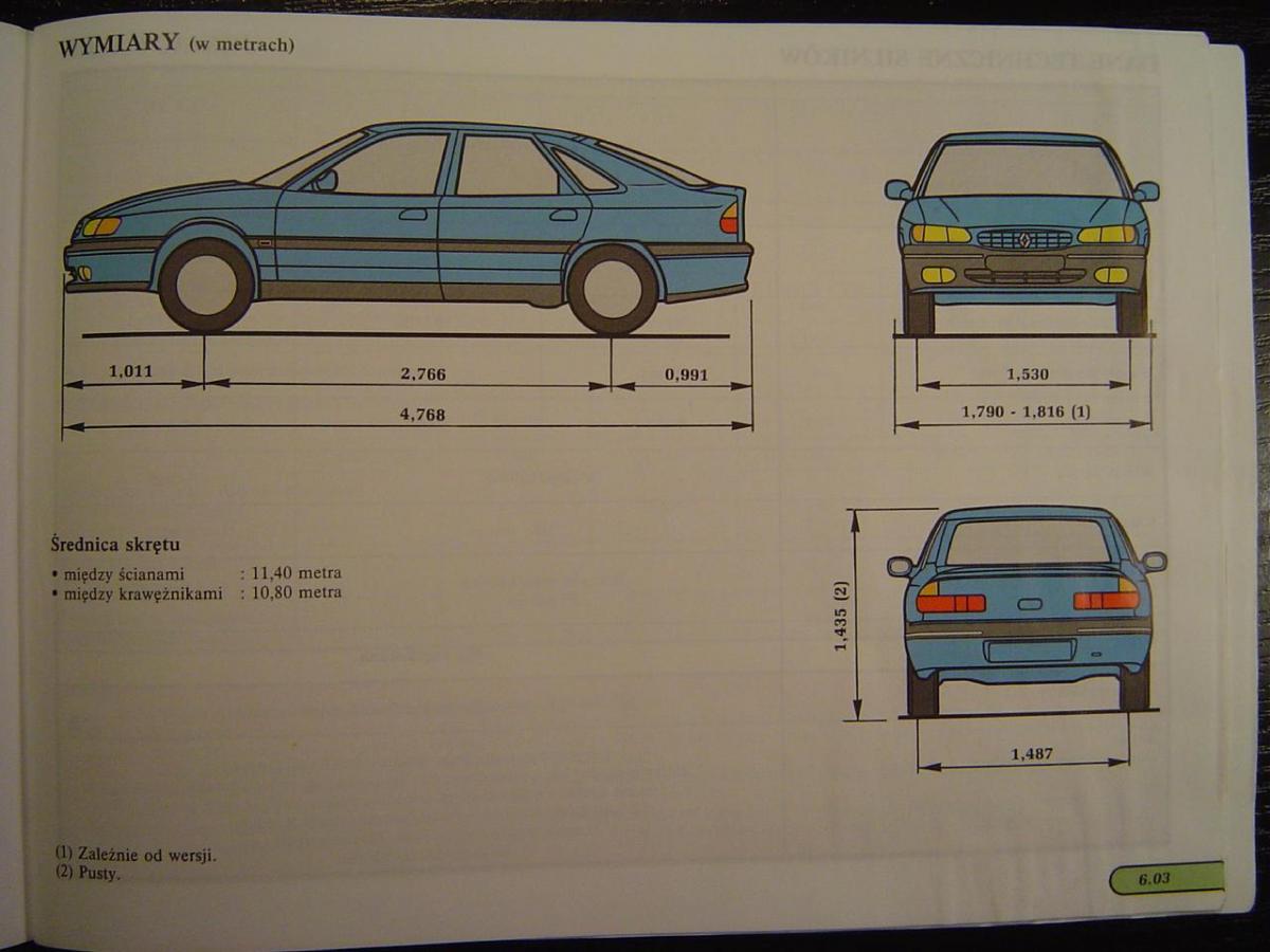 Renault Safrane I instrukcja obslugi / page 120