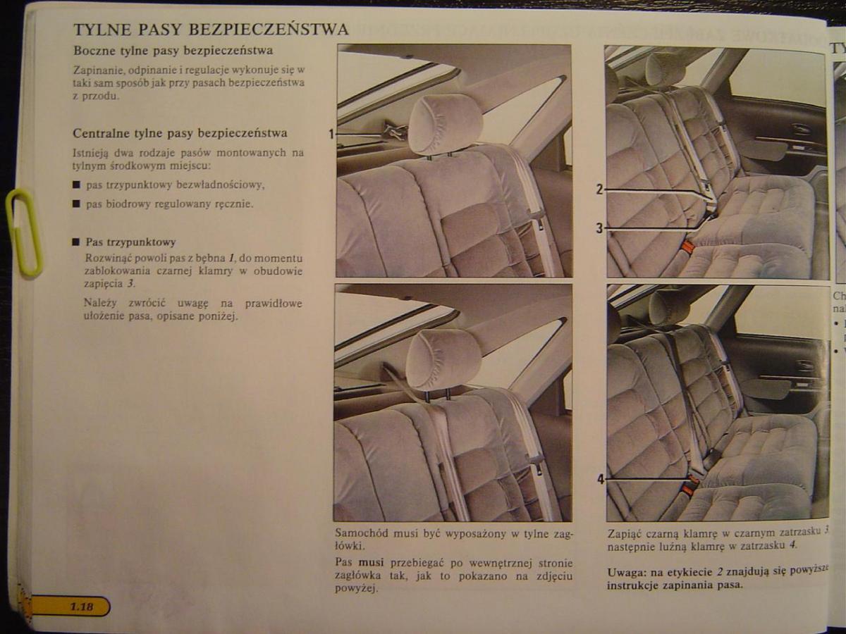 Renault Safrane I instrukcja obslugi / page 24