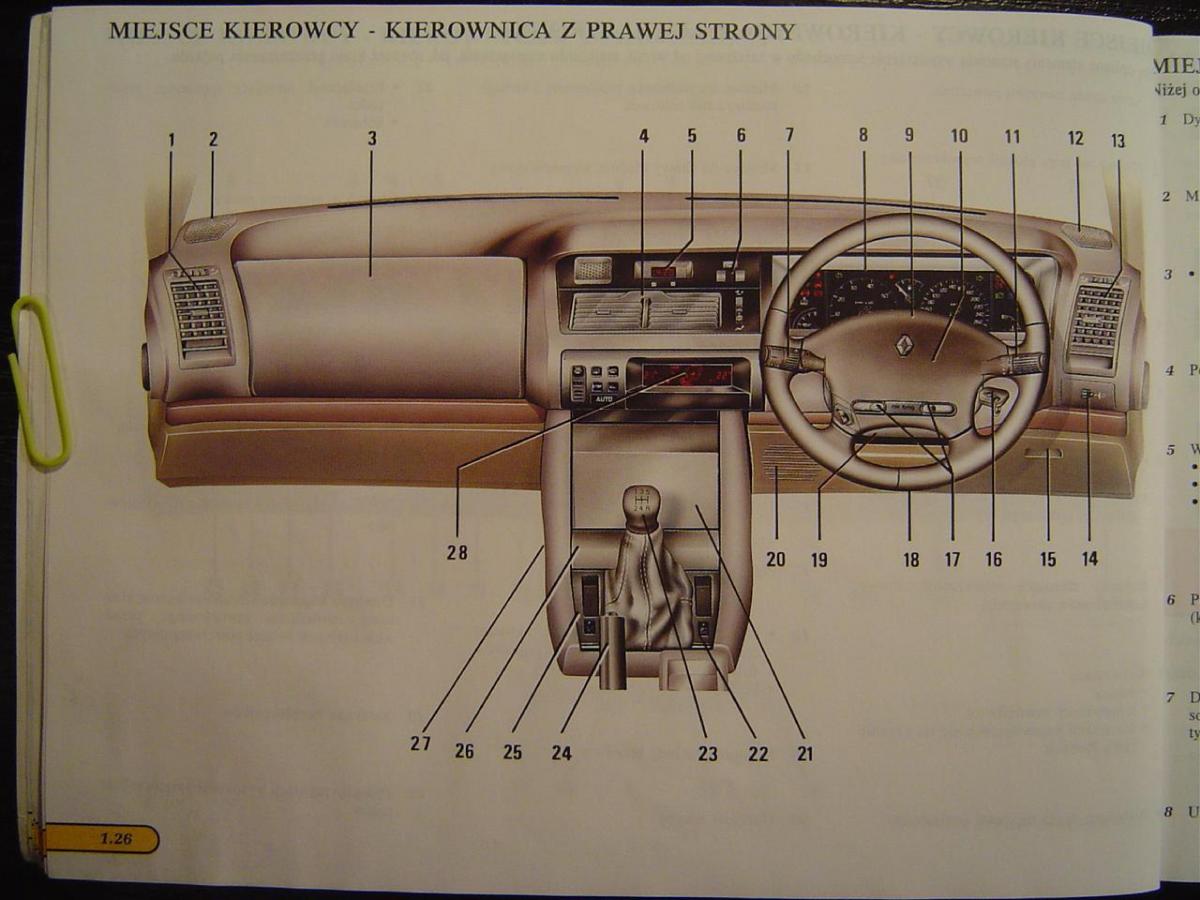 Renault Safrane I instrukcja obslugi / page 32