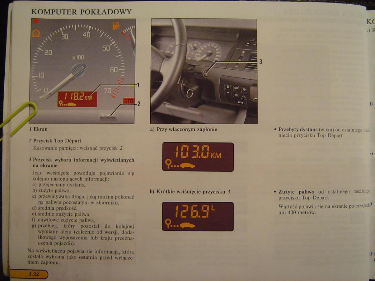 Renault Safrane I instrukcja obslugi / page 38