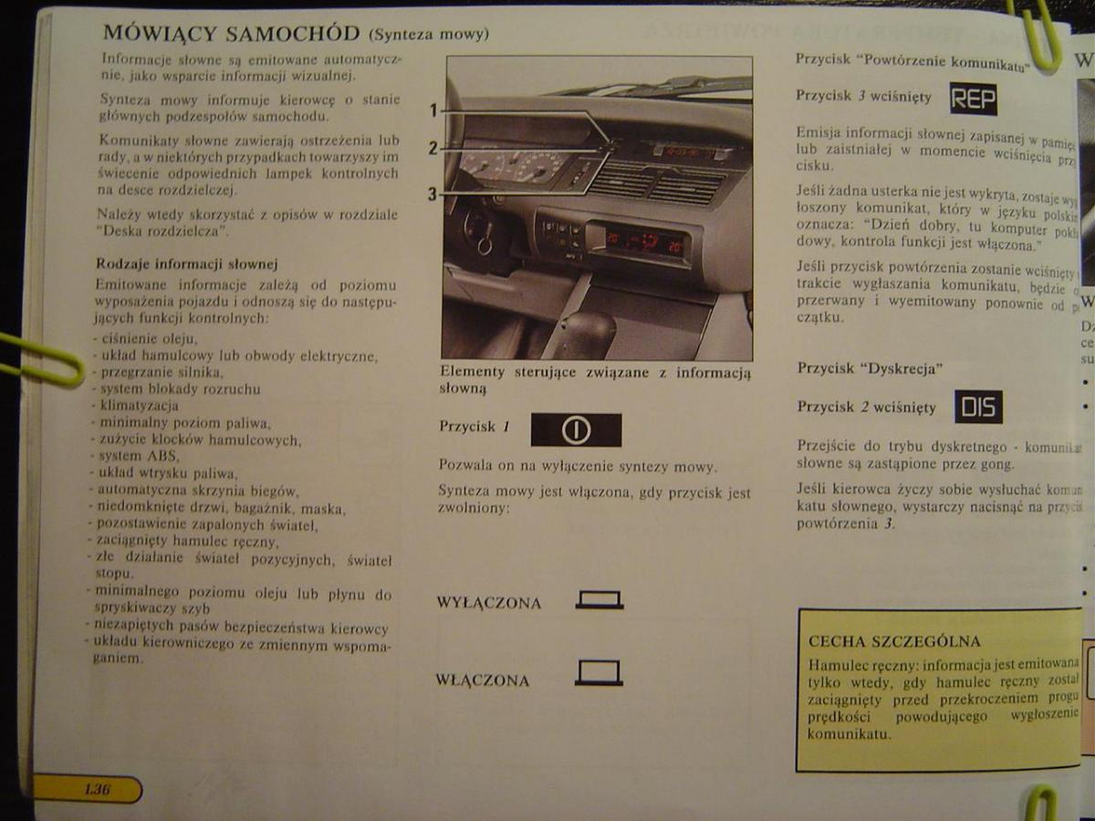 Renault Safrane I instrukcja obslugi / page 41