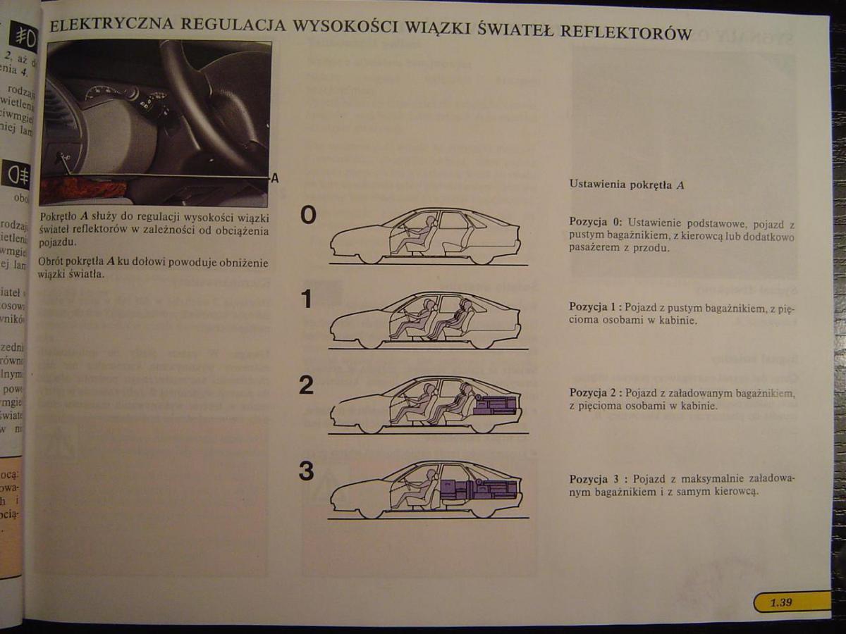 Renault Safrane I instrukcja obslugi / page 44