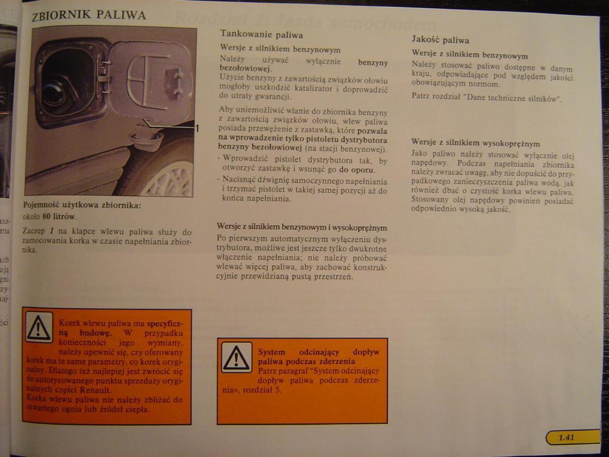 Renault Safrane I instrukcja obslugi / page 46