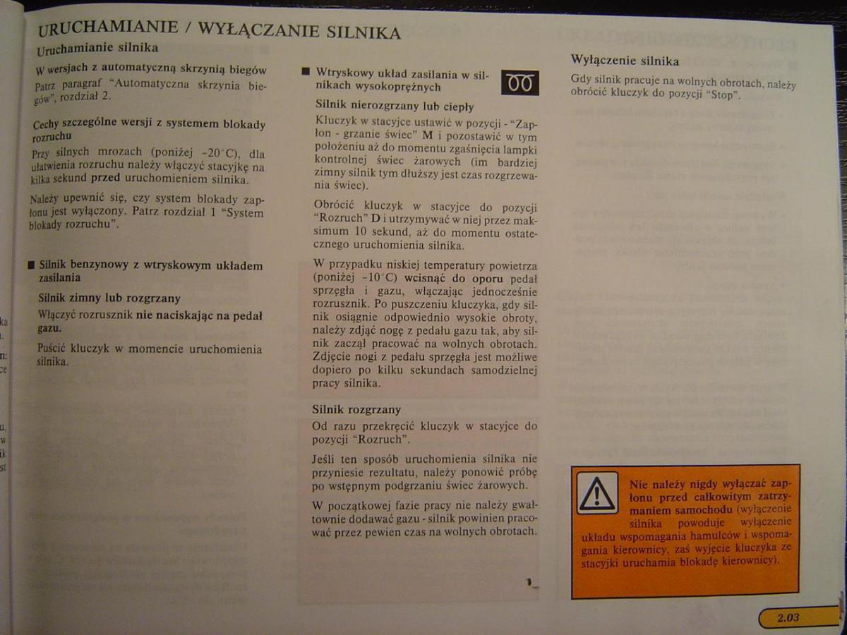 Renault Safrane I instrukcja obslugi / page 49