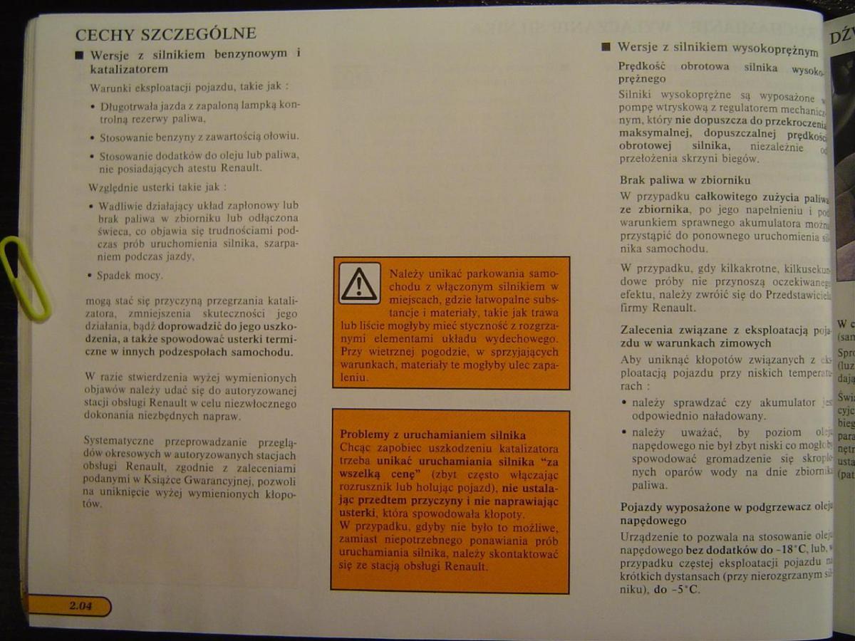 Renault Safrane I instrukcja obslugi / page 50