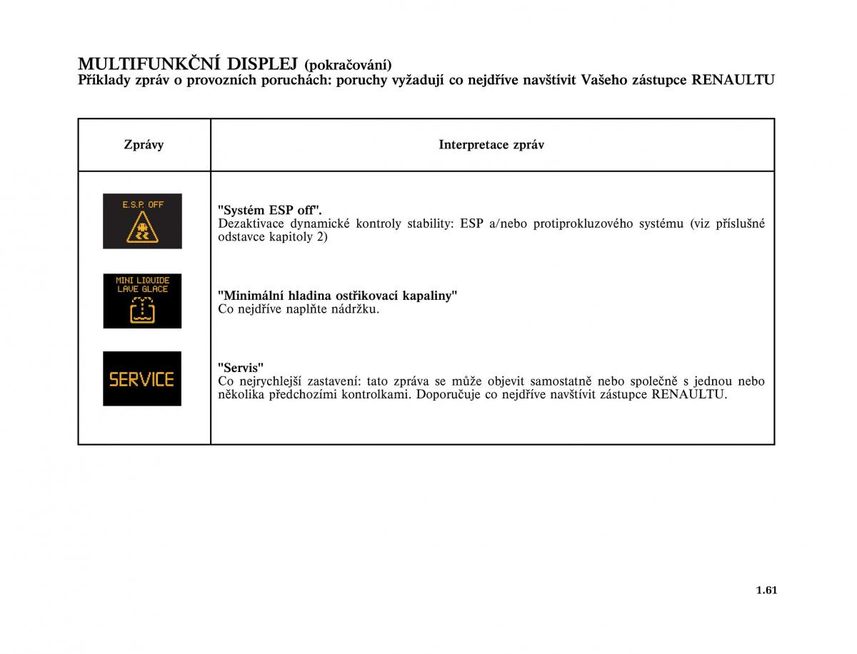 Renault Vel Satis instrukcja obslugi / page 71