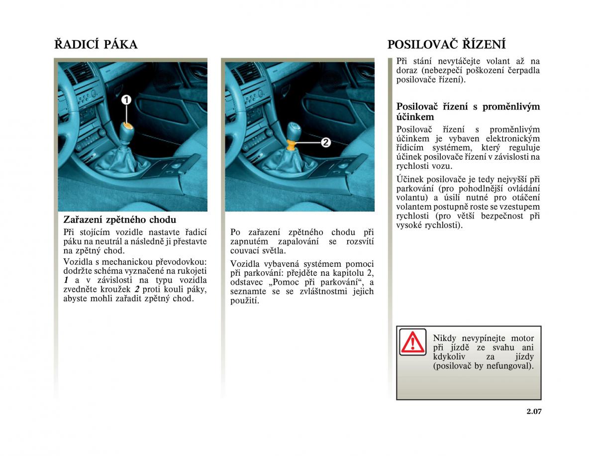 Renault Vel Satis instrukcja obslugi / page 101