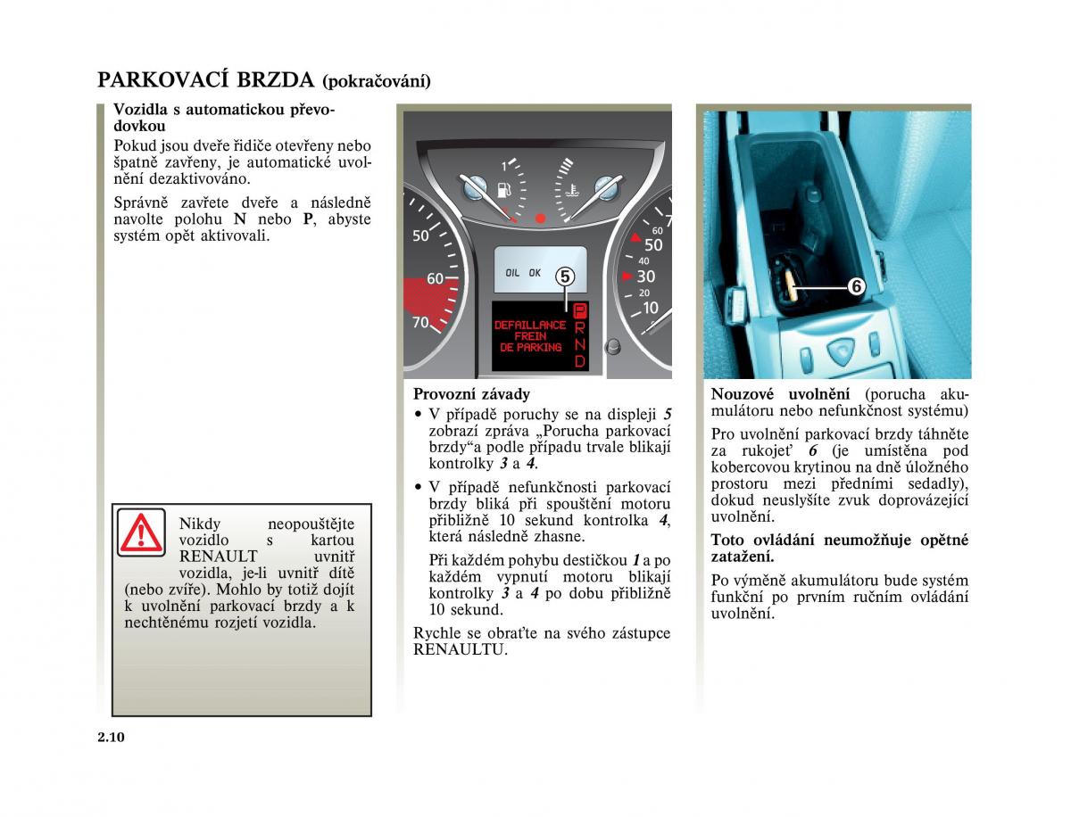 Renault Vel Satis instrukcja obslugi / page 104