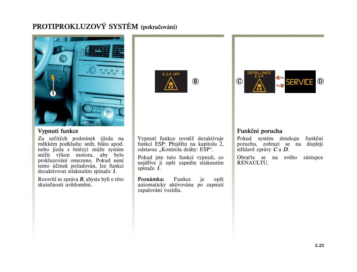 Renault Vel Satis instrukcja obslugi / page 117