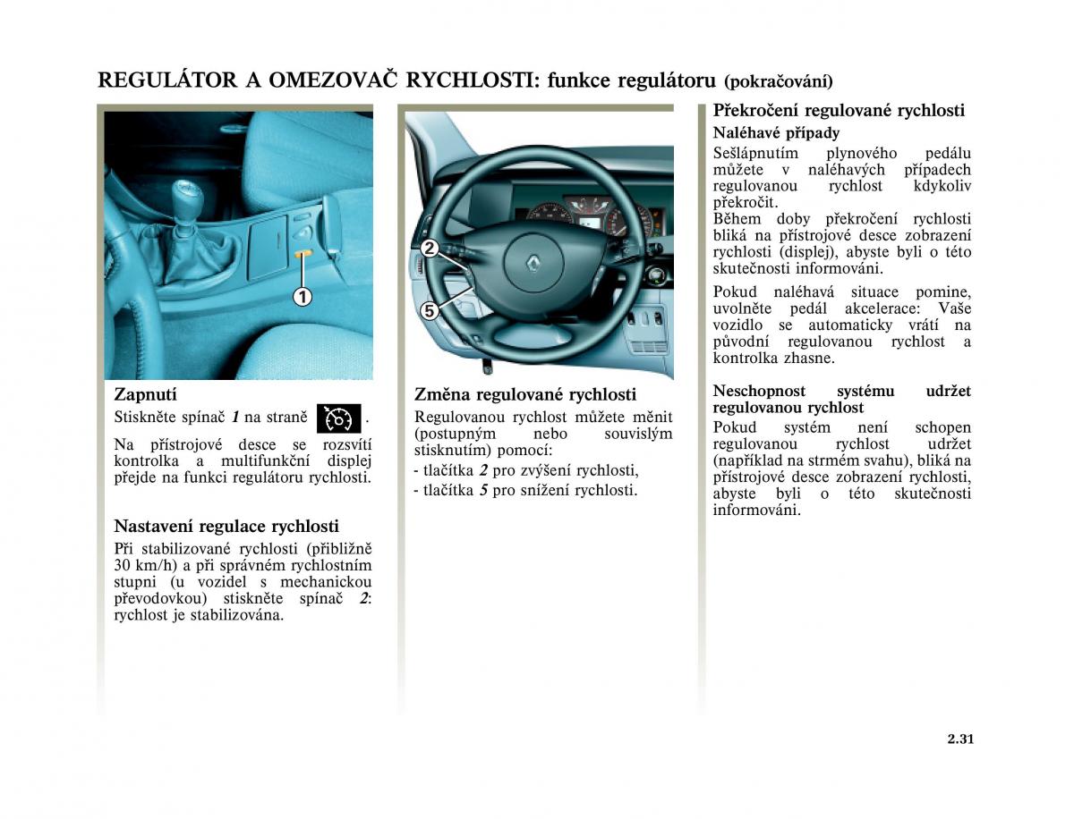 Renault Vel Satis instrukcja obslugi / page 125