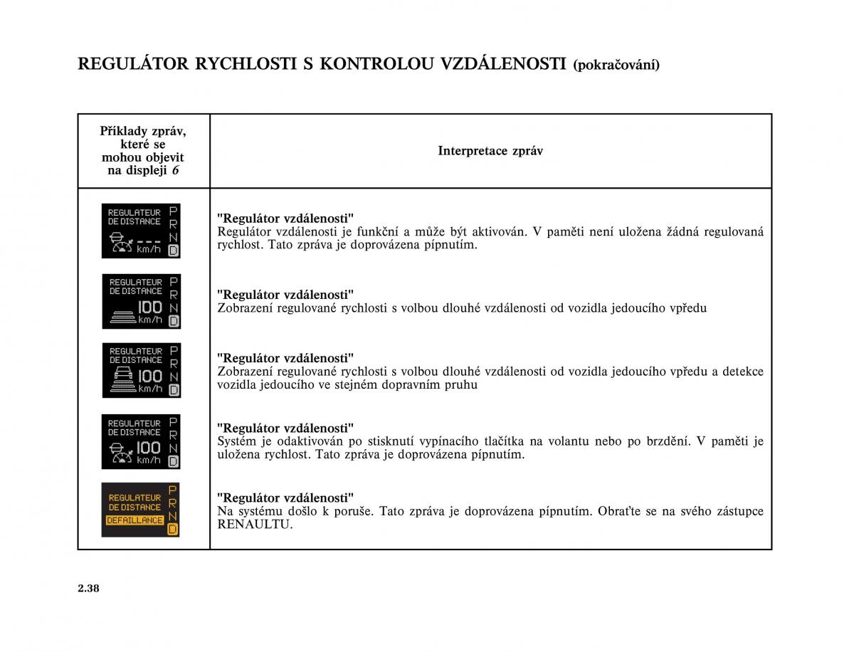 Renault Vel Satis instrukcja obslugi / page 132