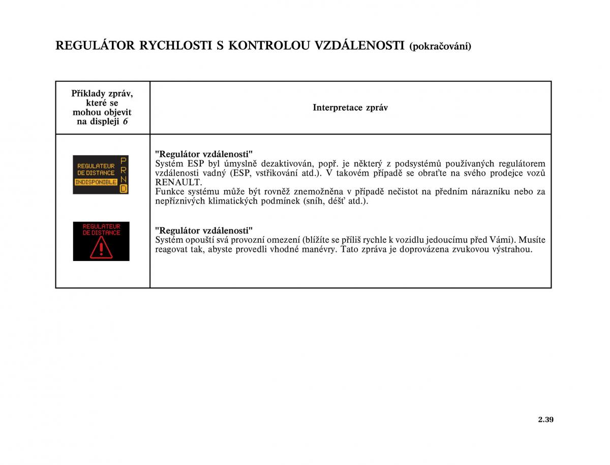 Renault Vel Satis instrukcja obslugi / page 133