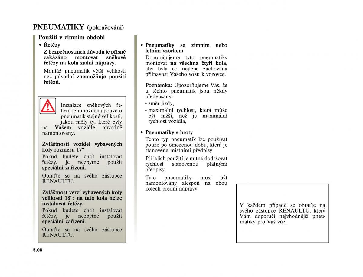 Renault Vel Satis instrukcja obslugi / page 200