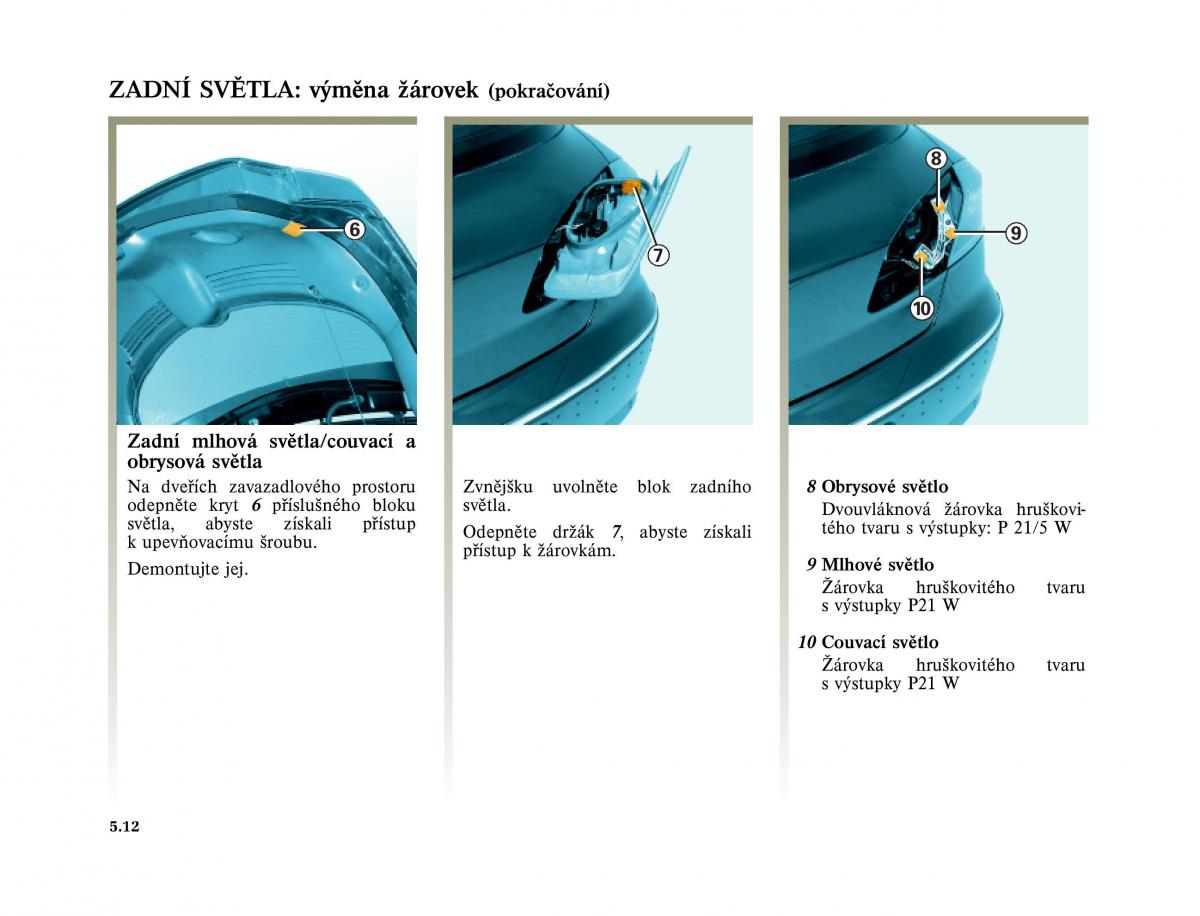 Renault Vel Satis instrukcja obslugi / page 204