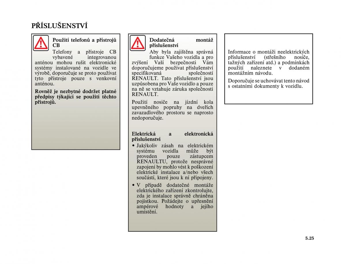 Renault Vel Satis instrukcja obslugi / page 217