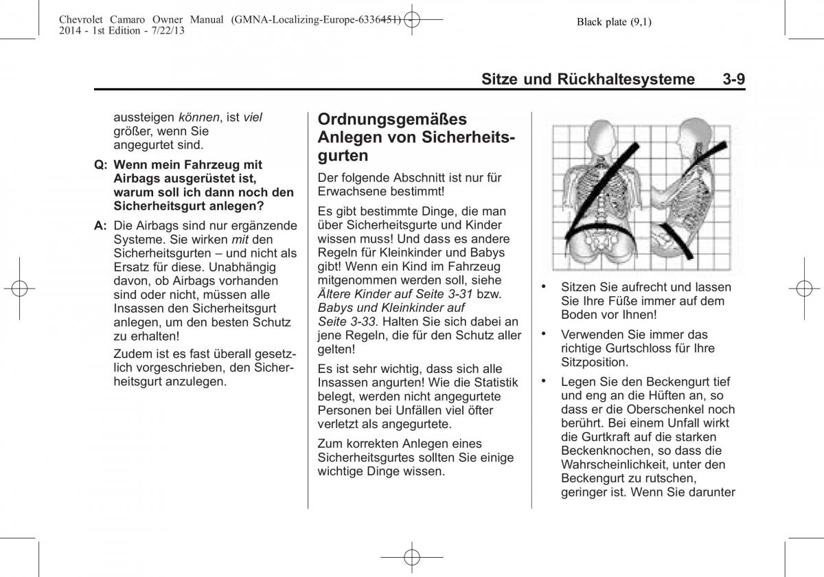 Chevrolet Camaro V 5 Handbuch / page 57