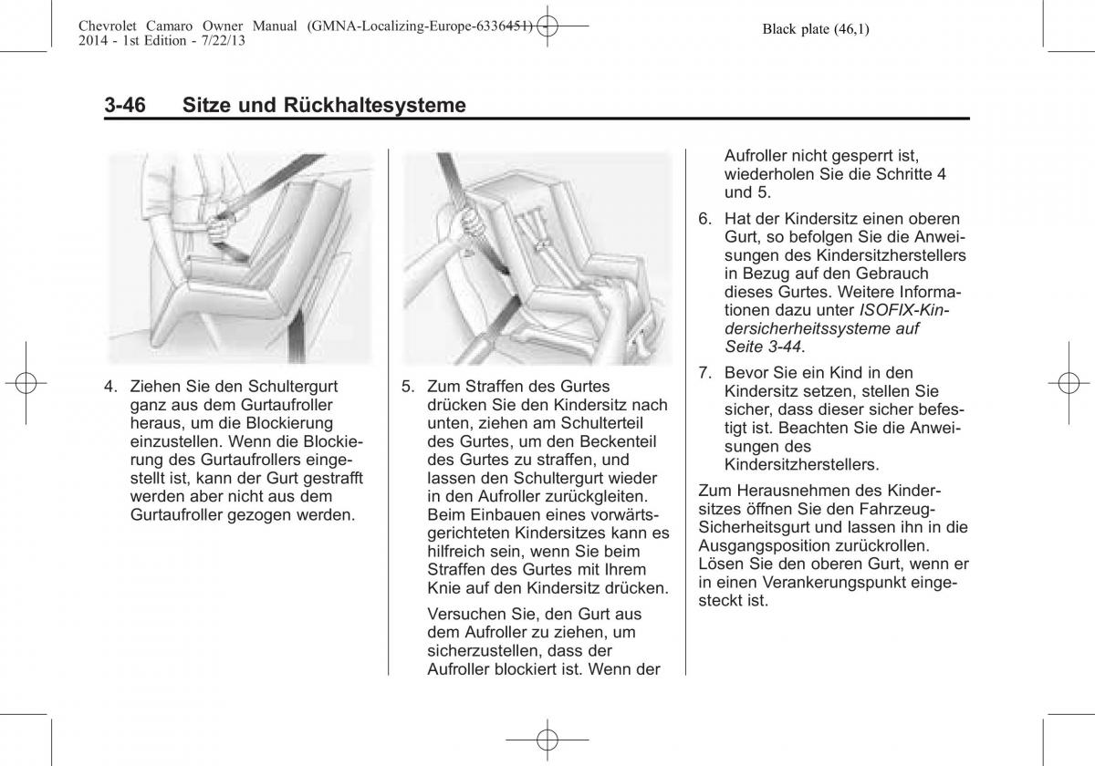 Chevrolet Camaro V 5 Handbuch / page 94