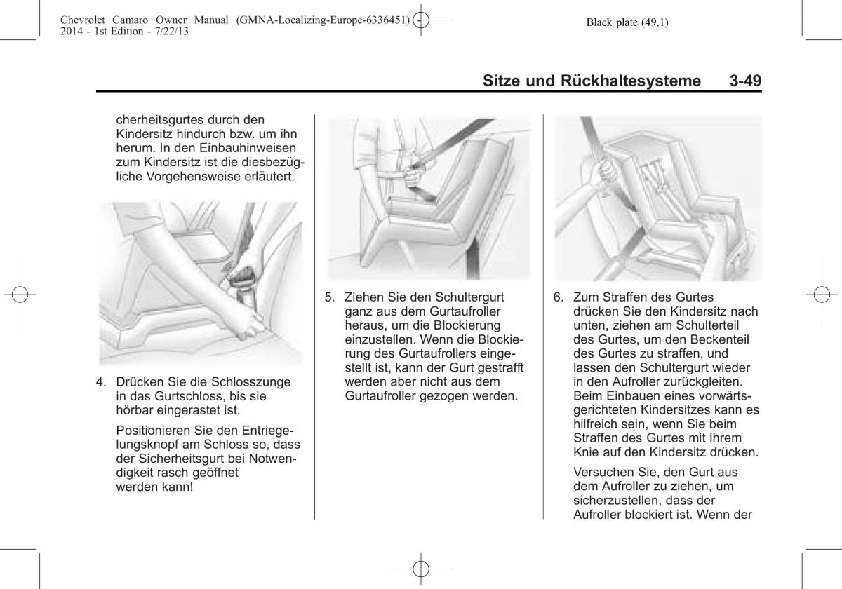 Chevrolet Camaro V 5 Handbuch / page 97