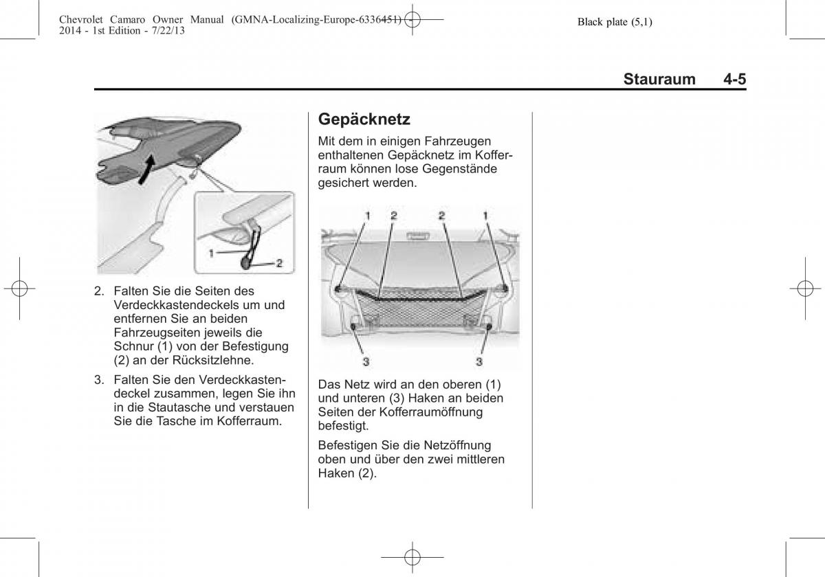 Chevrolet Camaro V 5 Handbuch / page 103