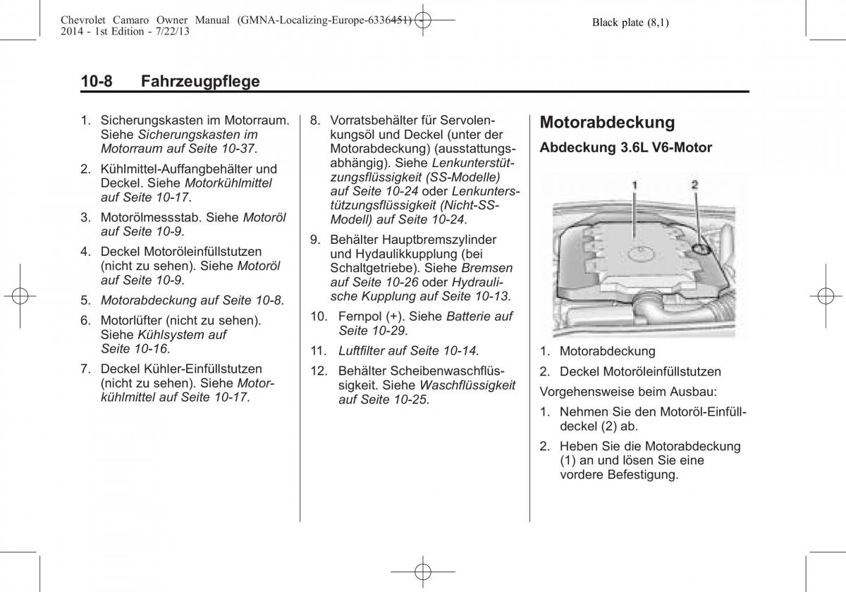 Chevrolet Camaro V 5 Handbuch / page 226