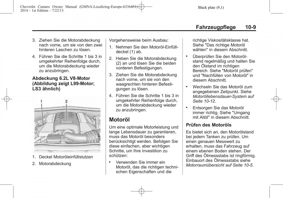 Chevrolet Camaro V 5 Handbuch / page 227