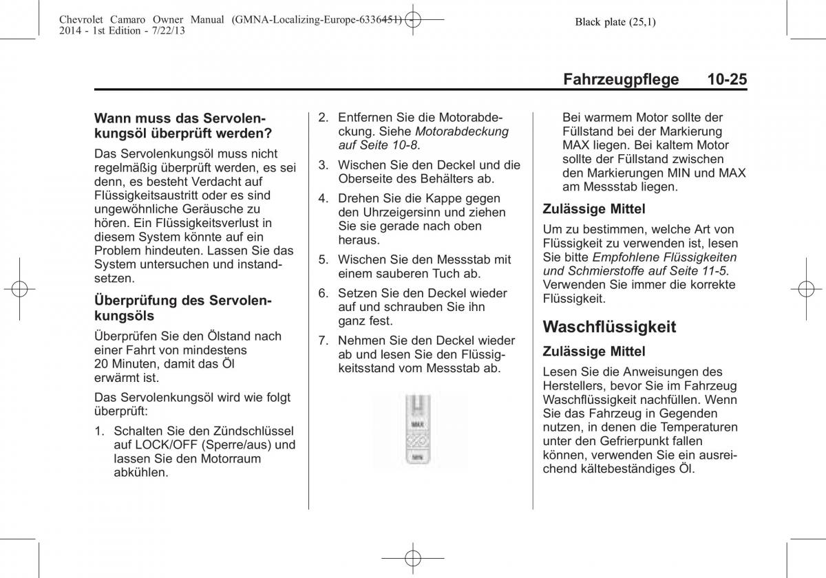 Chevrolet Camaro V 5 Handbuch / page 243