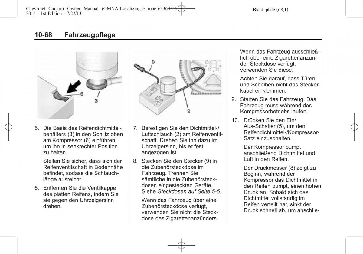 Chevrolet Camaro V 5 Handbuch / page 286