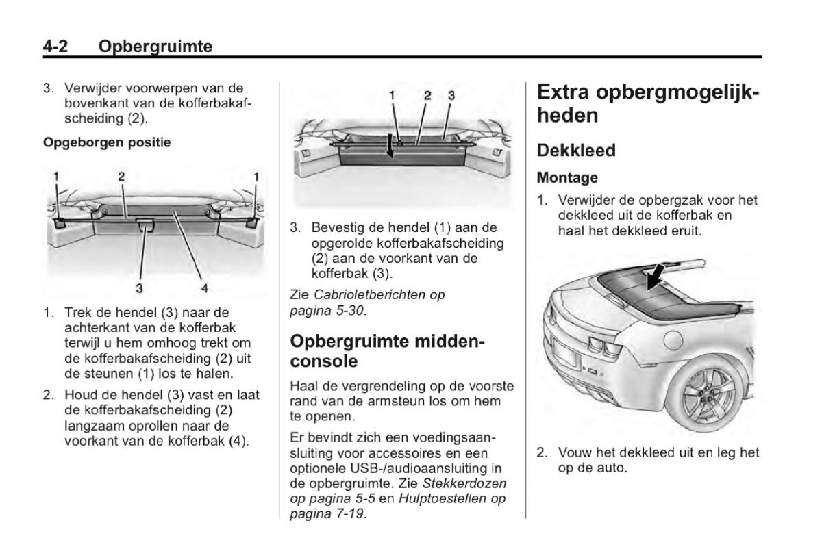 Chevrolet Camaro V 5 Bilens instruktionsbog / page 105