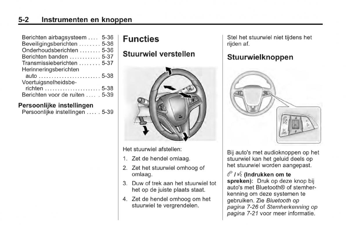 Chevrolet Camaro V 5 Bilens instruktionsbog / page 109