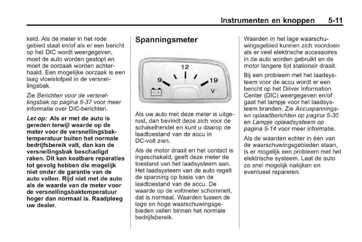 Chevrolet Camaro V 5 Bilens instruktionsbog / page 118