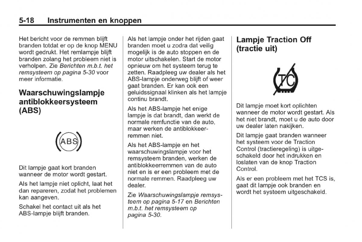 Chevrolet Camaro V 5 Bilens instruktionsbog / page 125