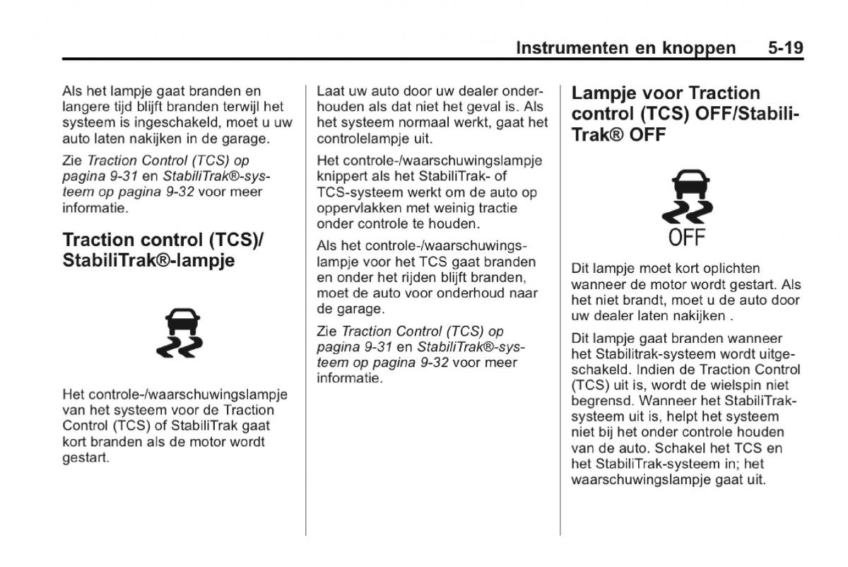 Chevrolet Camaro V 5 Bilens instruktionsbog / page 126