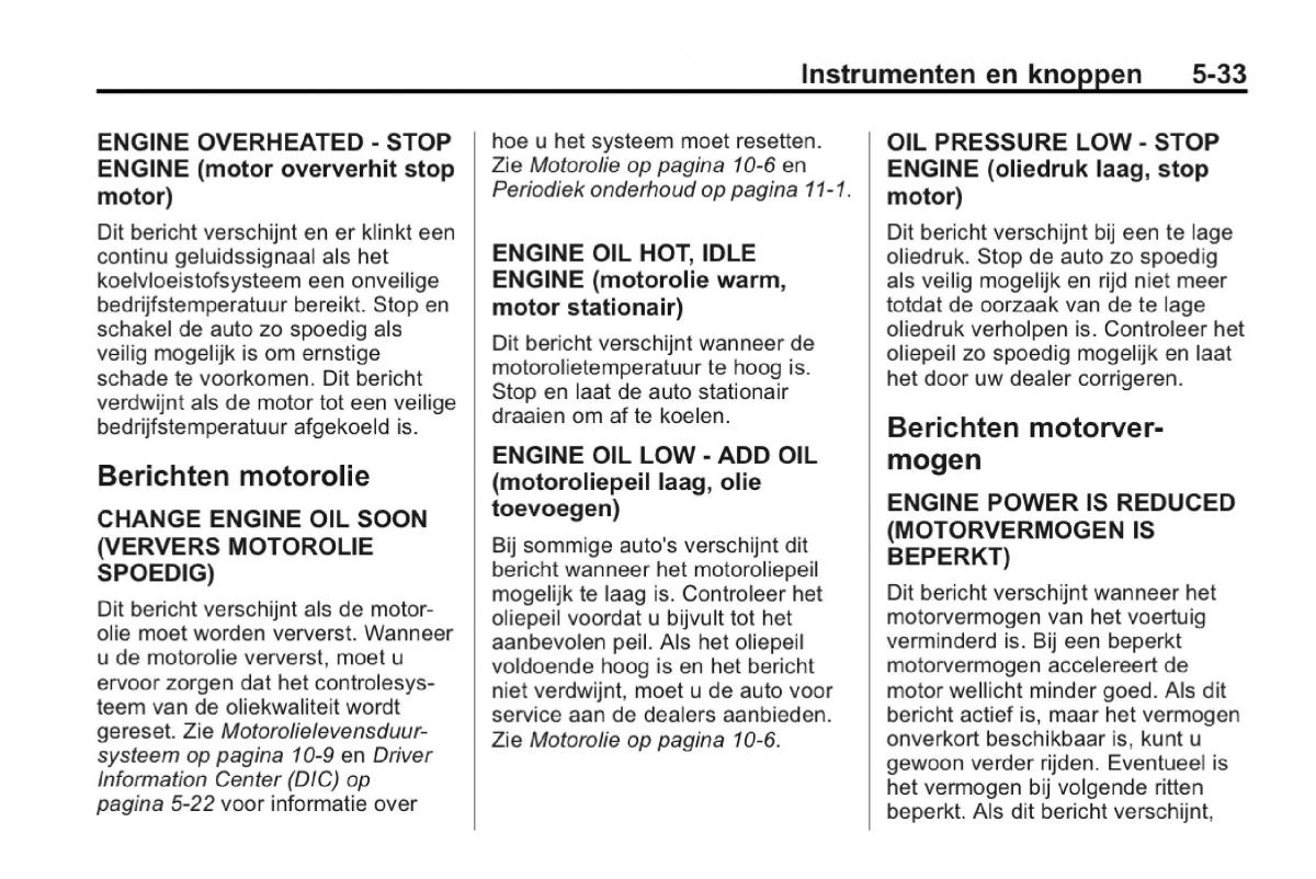 Chevrolet Camaro V 5 Bilens instruktionsbog / page 140