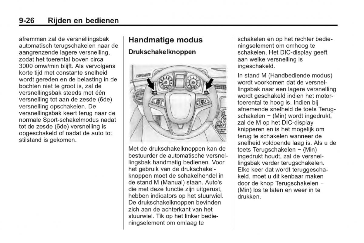 Chevrolet Camaro V 5 Bilens instruktionsbog / page 227