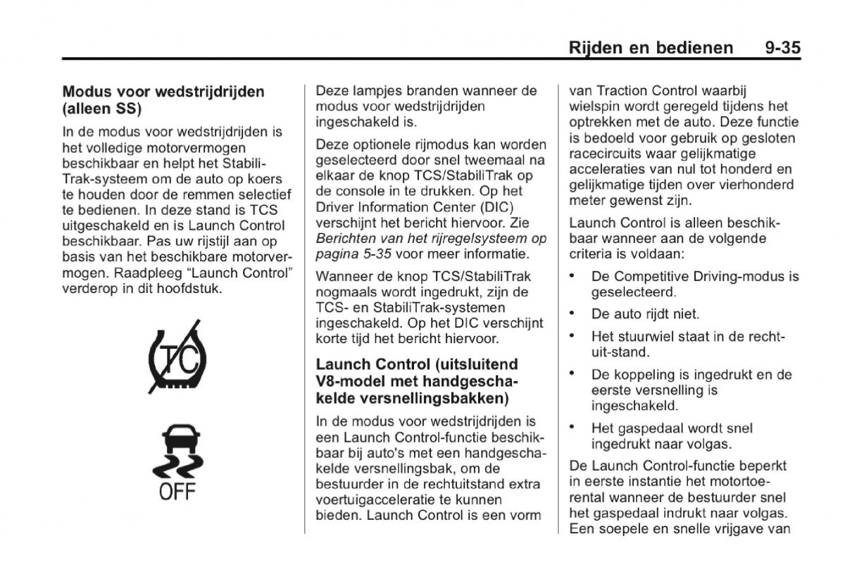 Chevrolet Camaro V 5 Bilens instruktionsbog / page 236