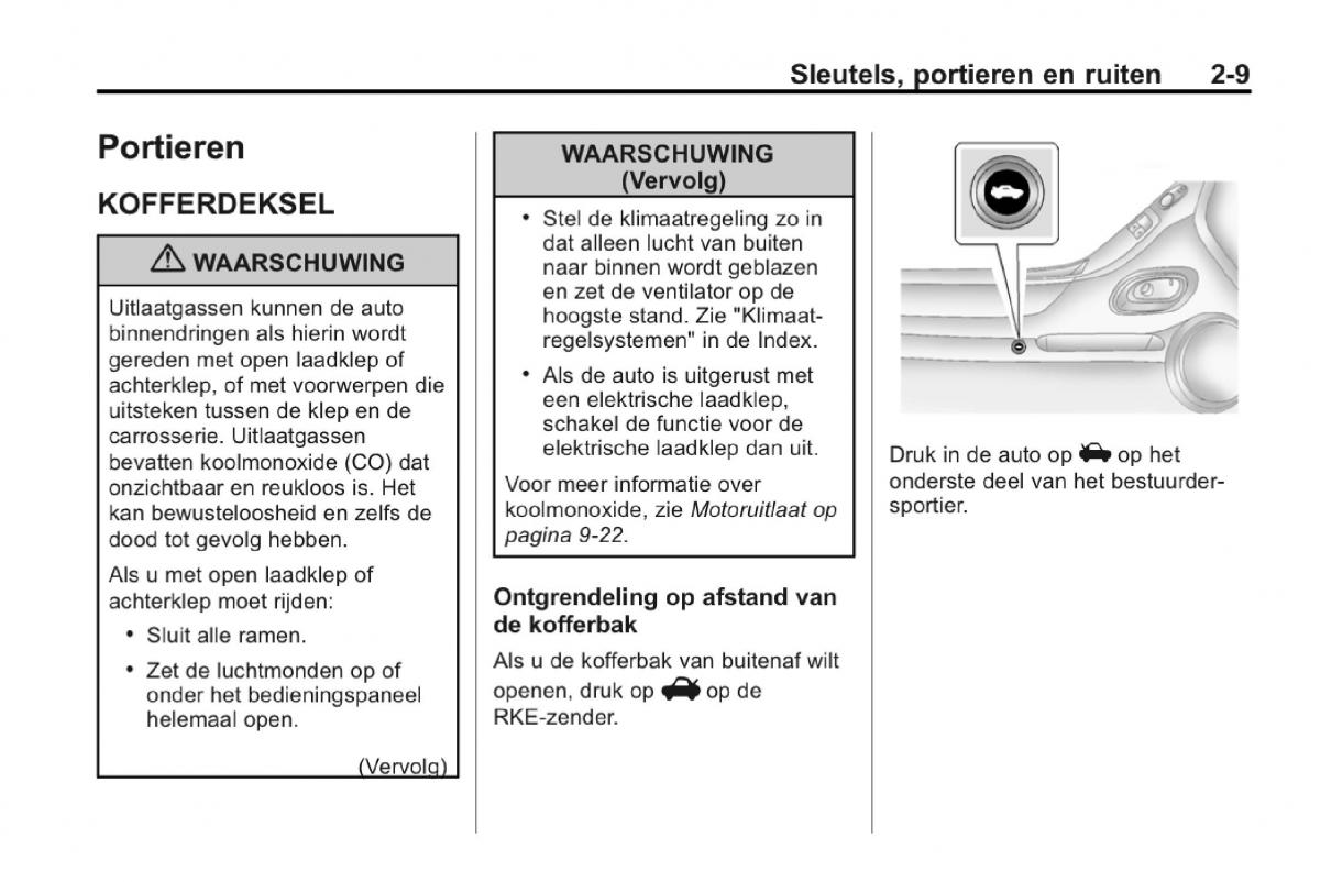 Chevrolet Camaro V 5 Bilens instruktionsbog / page 32