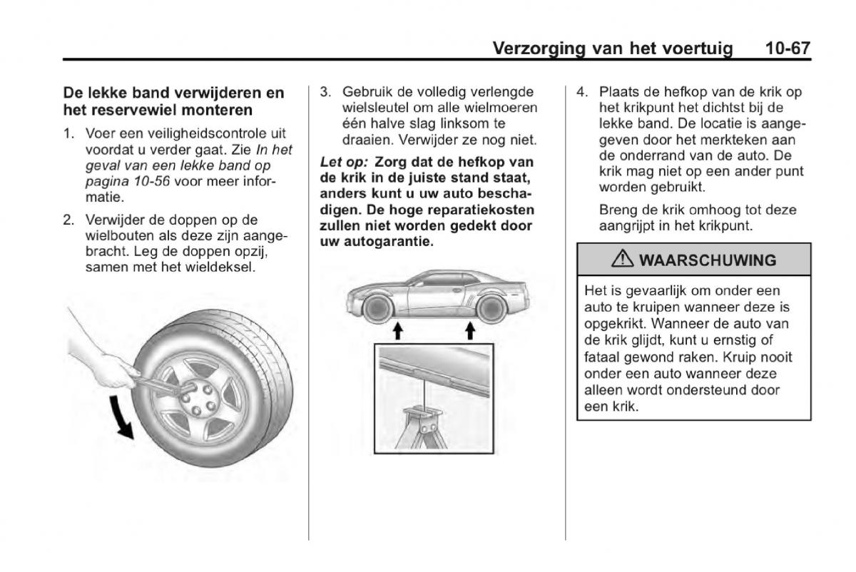 Chevrolet Camaro V 5 Bilens instruktionsbog / page 320