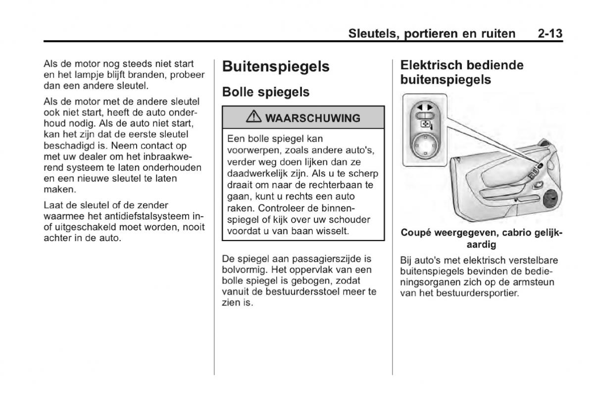 Chevrolet Camaro V 5 Bilens instruktionsbog / page 36