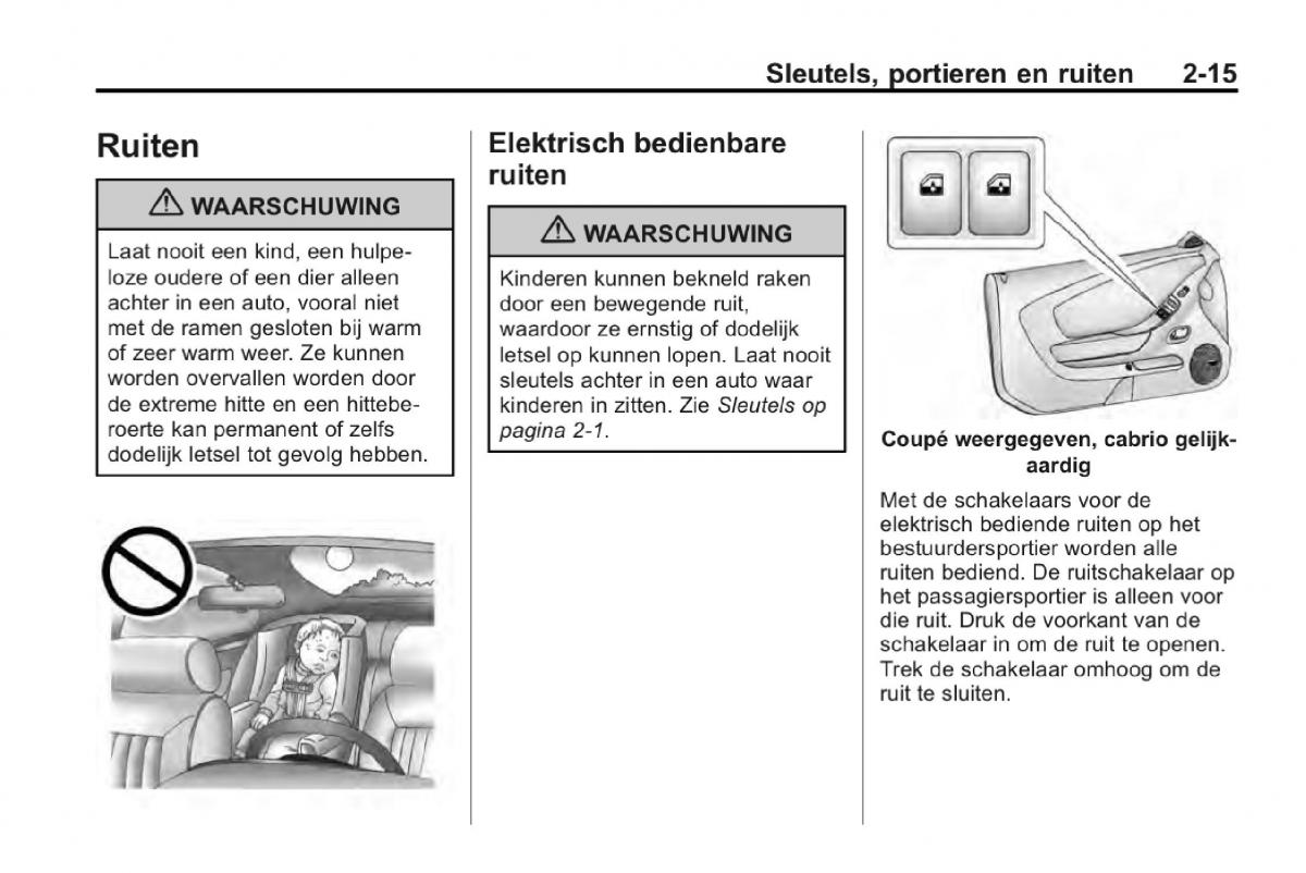 Chevrolet Camaro V 5 Bilens instruktionsbog / page 38