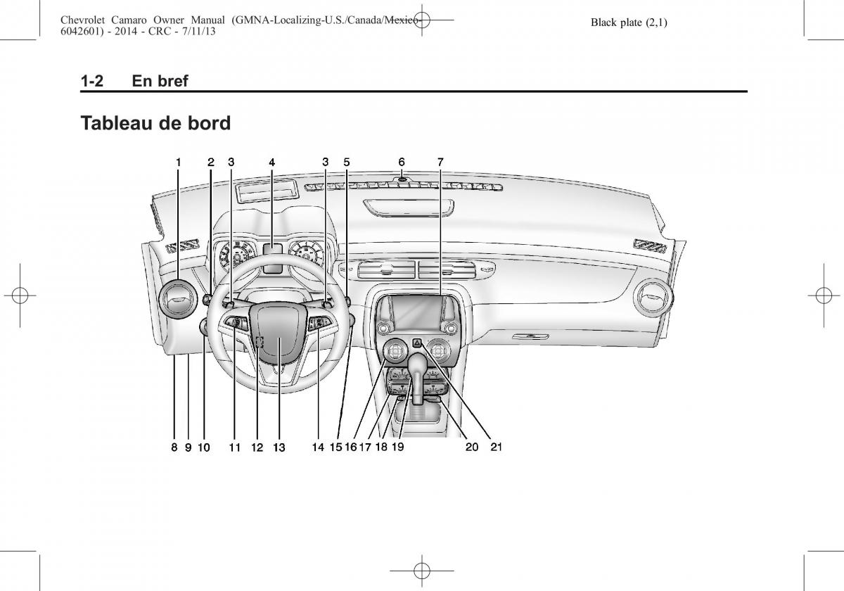 Chevrolet Camaro V 5 manuel du proprietaire / page 8