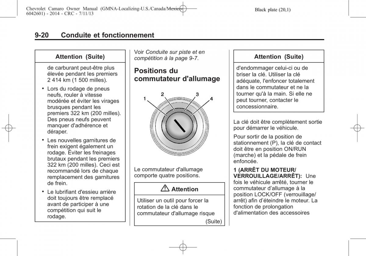 Chevrolet Camaro V 5 manuel du proprietaire / page 244