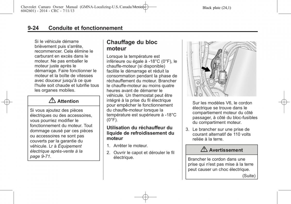 Chevrolet Camaro V 5 manuel du proprietaire / page 248