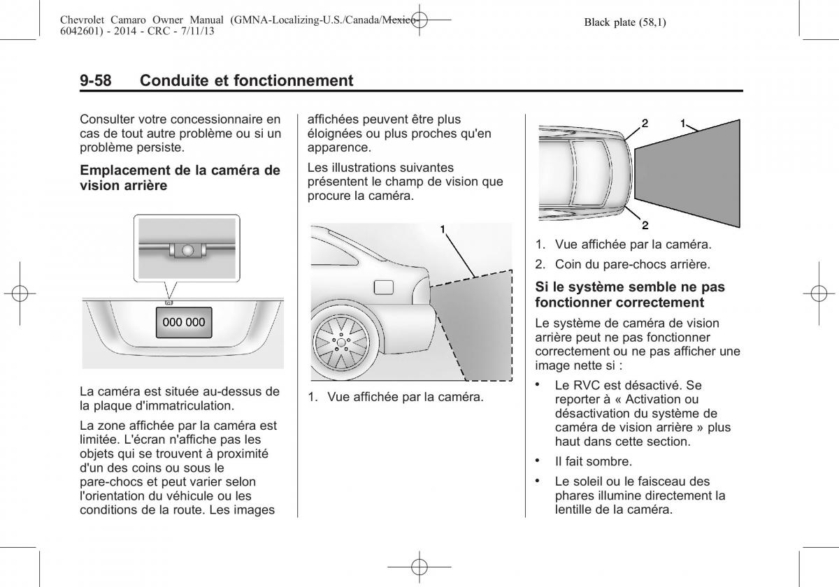 Chevrolet Camaro V 5 manuel du proprietaire / page 282