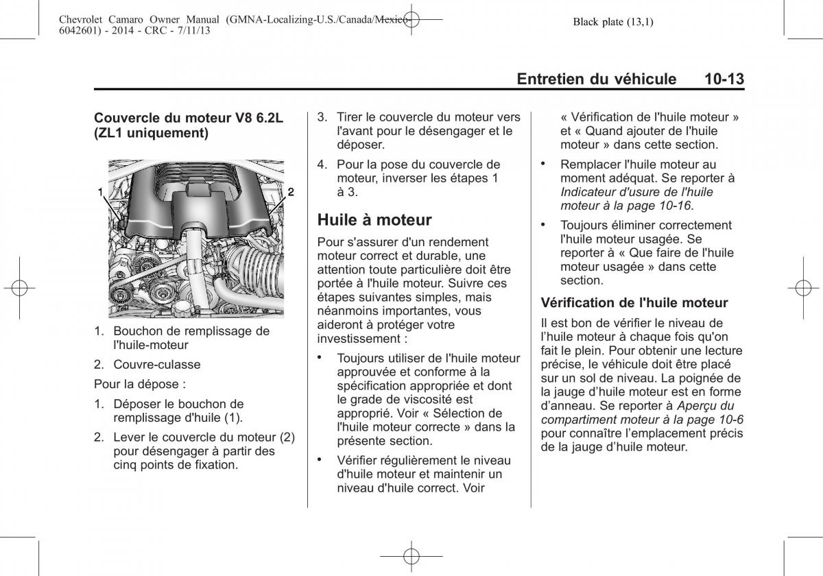 Chevrolet Camaro V 5 manuel du proprietaire / page 309