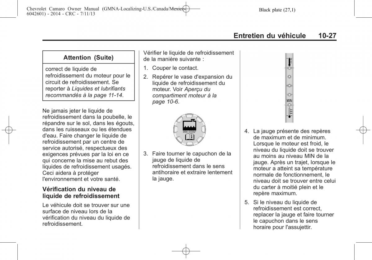 Chevrolet Camaro V 5 manuel du proprietaire / page 323