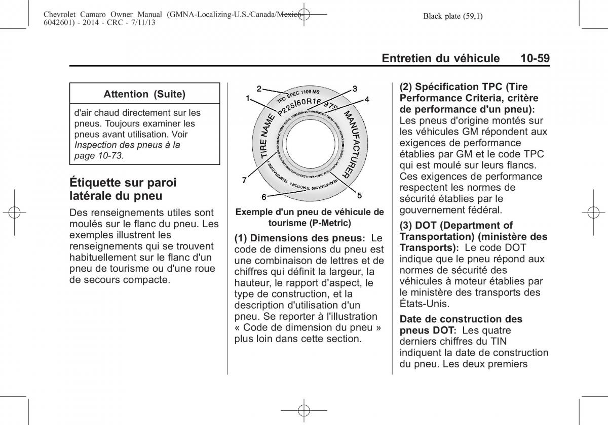 Chevrolet Camaro V 5 manuel du proprietaire / page 355